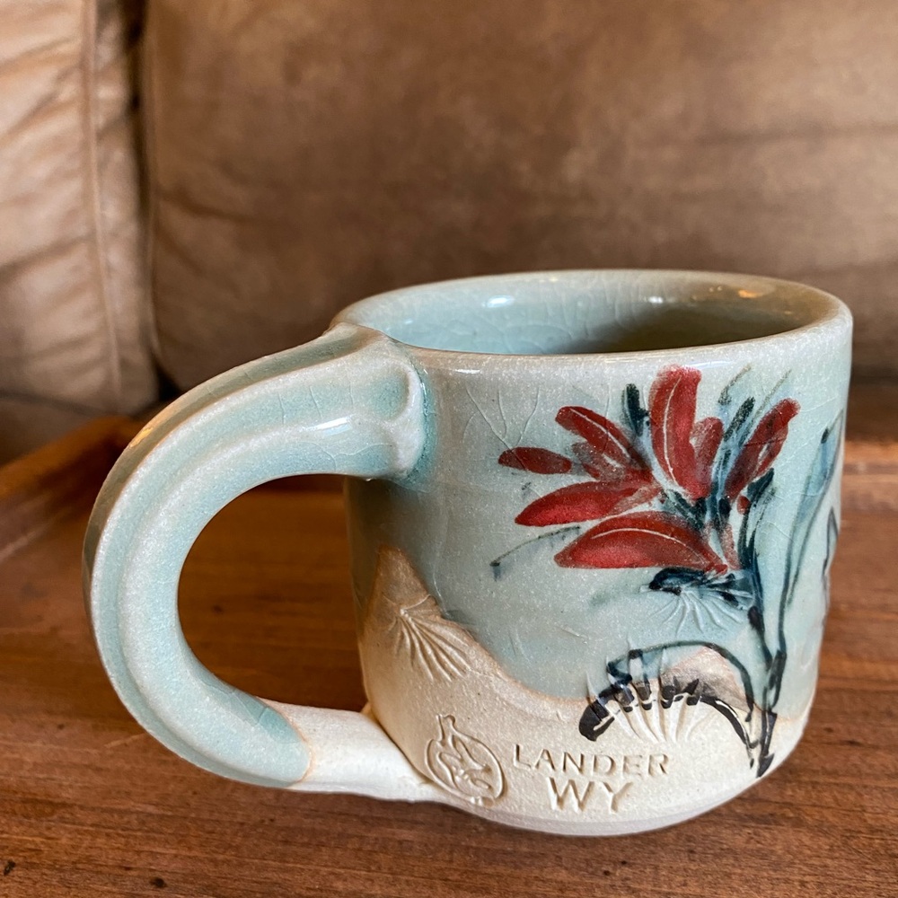 Handcrafted Indian Paintbrush Ceramic Mug